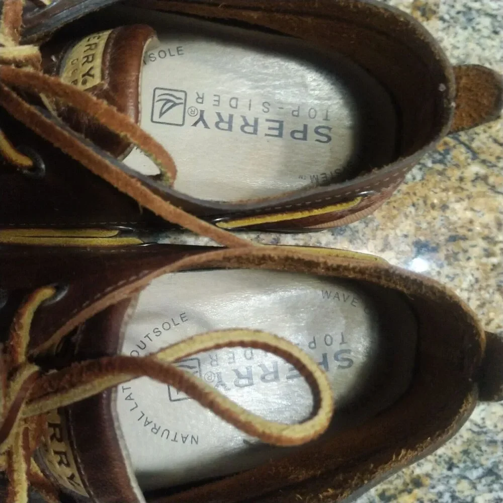 Sperry Top Sider Chukka Dock Boat Shoes Loafers Brown Leather Men's Size 11.5 M